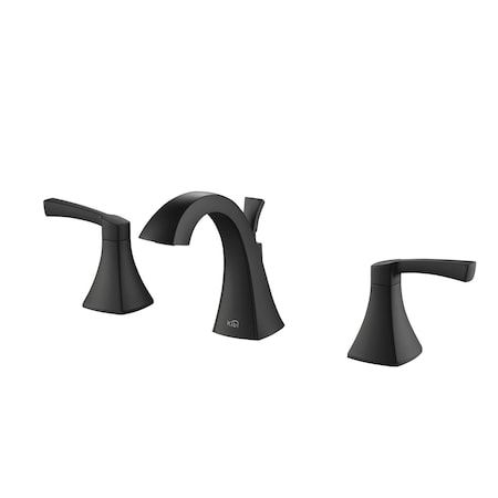 Kibi Pyramid Bathroom Sink 8" Widespread Faucet with Drain Assembly KBF1014MB